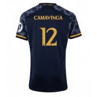 Real Madrid Eduardo Camavinga #12 Bortedrakt 2023-24 Kortermet